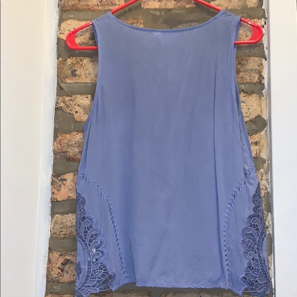 Tank Top with Lace Cutouts - Picture 3 of 3